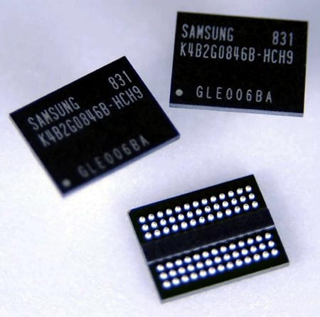 Samsung: миниатюрные чипы DDR3 плотностью 2 Гбит