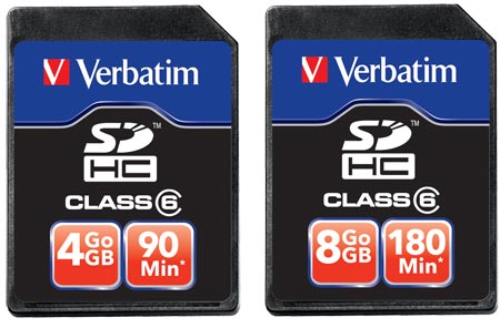 Verbatim выпустила карты памяти HD Video SDHC