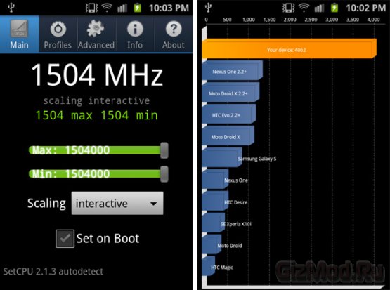 Процессор Galaxy S II разогнали до 1,5 ГГц