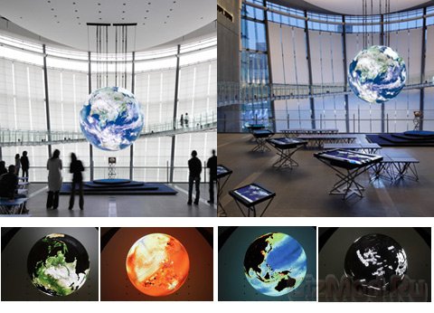 6-метровая OLED копия Земли в токийском музее