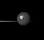 Четыре спутника Сатурна в одном кадре