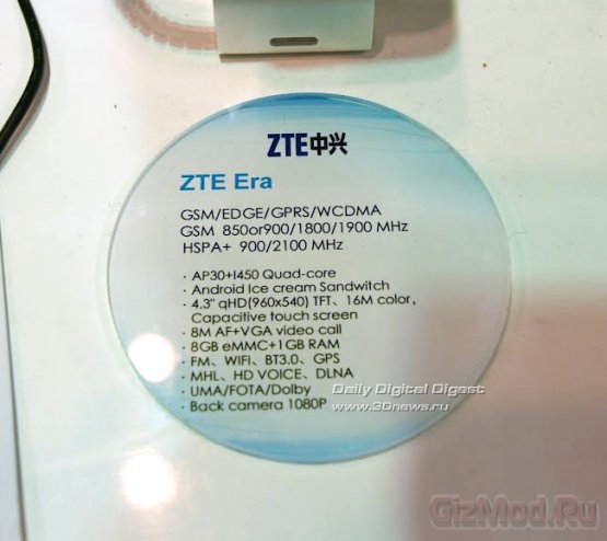 ZTE Era - флагманский Android-смартфон