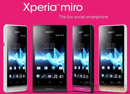 Социальный смартфон Sony Xperia miro