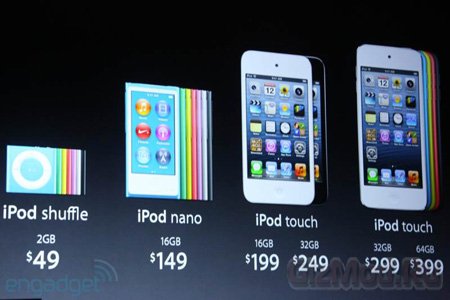 Представлены новые iPod nano и touch