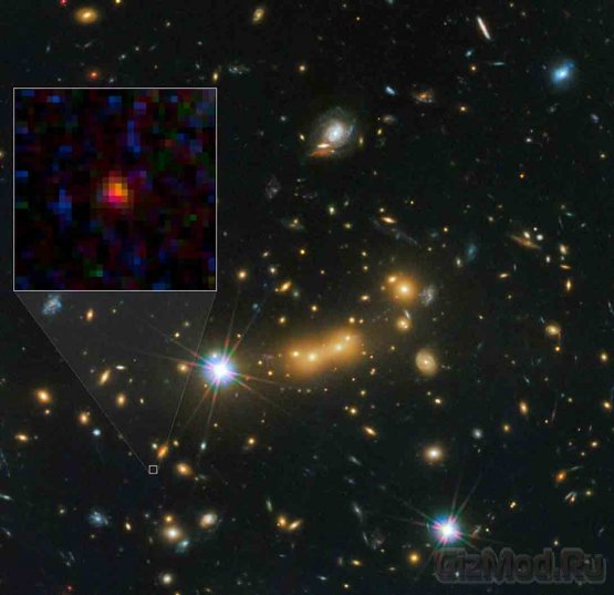Галактика возрастом 13,3 млрд лет в объективе Хаббла