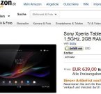 Sony определилась с ценами на планшеты Xperia Tablet Z
