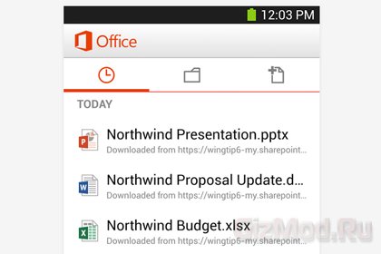 MS Office вышел на ОС Android