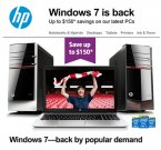 HP сообщает «Windows 7 вернулась»