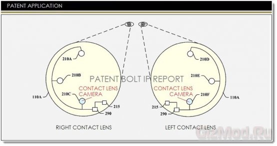 Google патентует камеры в контактных линзах