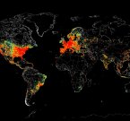 Яркая карта всемирной паутины