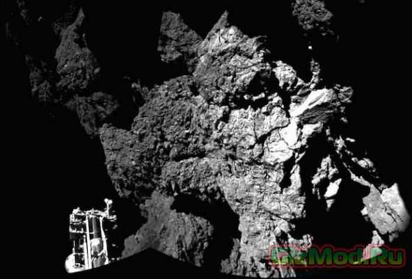 Первый снимок с поверхности кометы