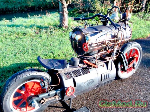 Мотоцикл на паровом двигателе