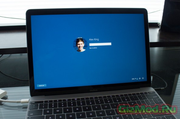 MacBook под управлением Windows 10