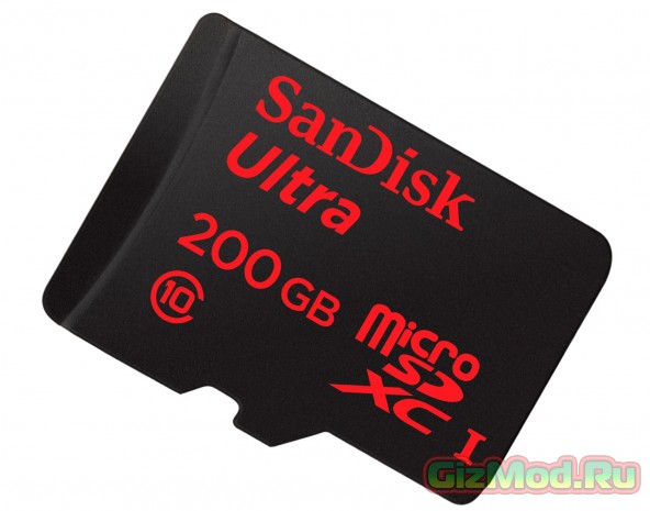 Карта памяти SanDisk microSDXC на 200 Гб
