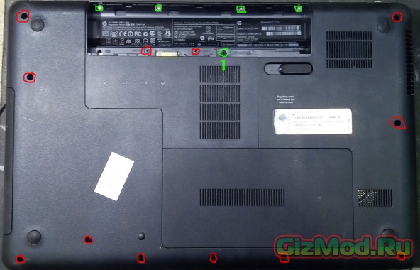 Как разобрать и почистить от пыли ноутбук HP Compaq CQ57
