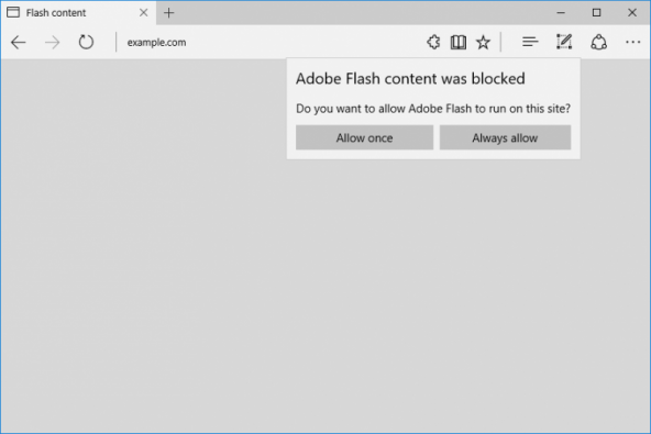 Edge начнёт блокировать Flash по умолчанию