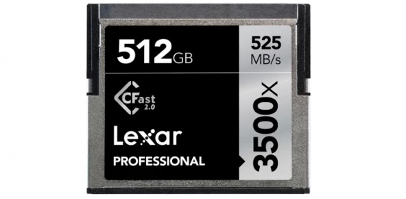 Lexar CFast 2.0 3500x развивают скорость до 525 Мбайт/с