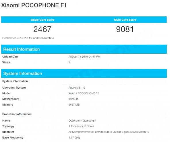 Xiaomi Poco F1 флагман за $ 300